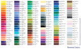 mungyo gallery artists soft oil pastel 120 color set, color chart