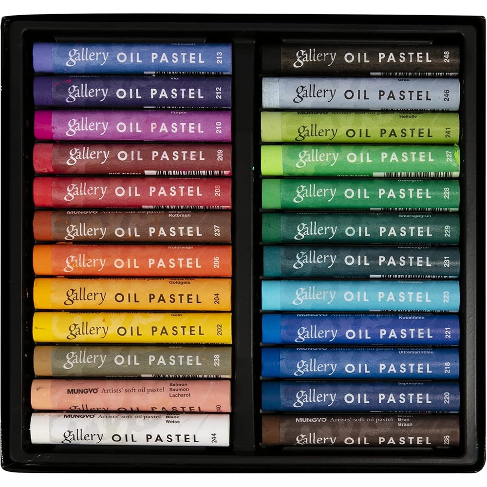 mungyo gallery artists soft oil pastel 24 color set, inside