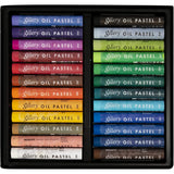 mungyo gallery artists soft oil pastel 24 color set, inside