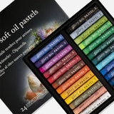 mungyo gallery artists soft oil pastel 24 color set, another top view