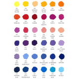 mungyo gallery artists soft oil pastel 72 color set, color chart half