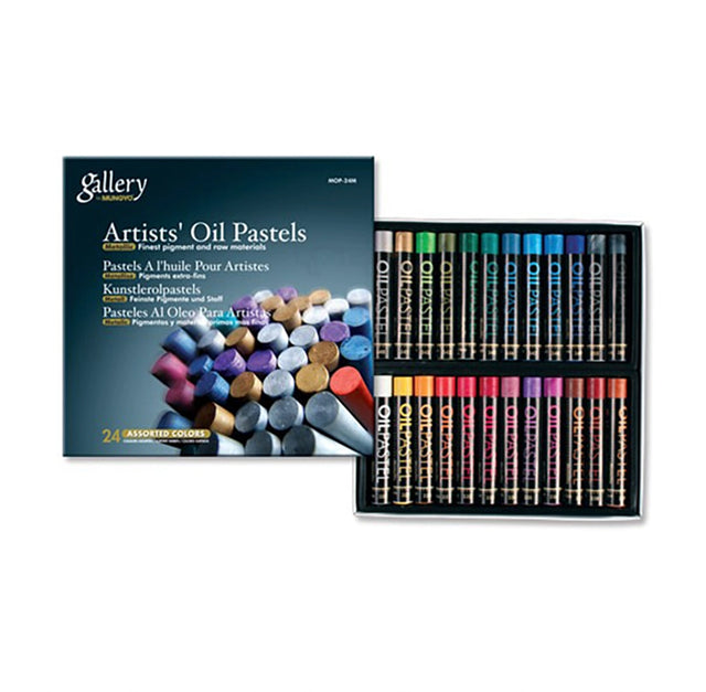 mungyo gallery artists soft oil pastel metallic 24 color set