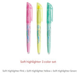 Pilot FriXion Light Soft Erasable Highlighter 3 Color Set (2 Sets) | Highlighters assorted colors | For bibles that do not bleed | Line marker