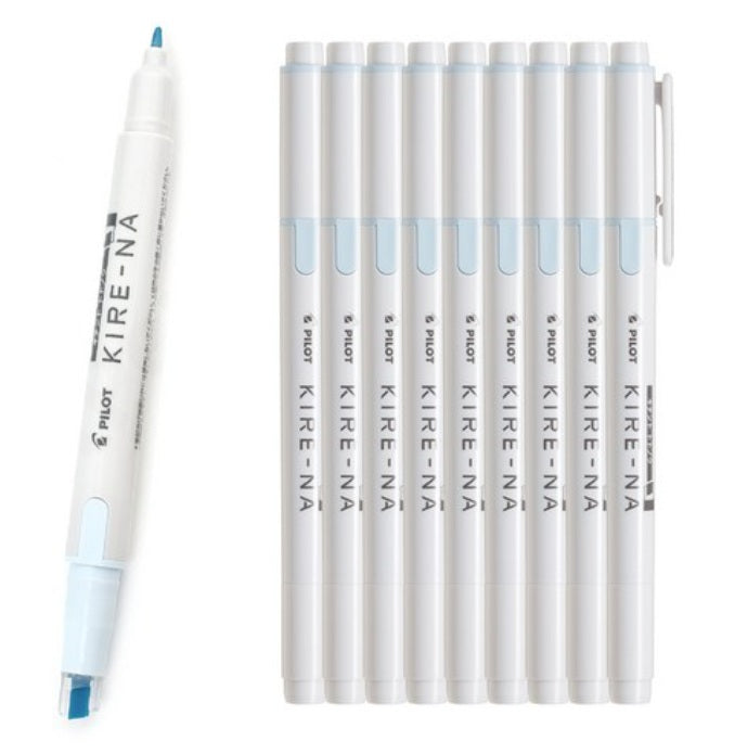 Pilot Kire-Na Highlighter Double end Side tip Pale Color 10pcs