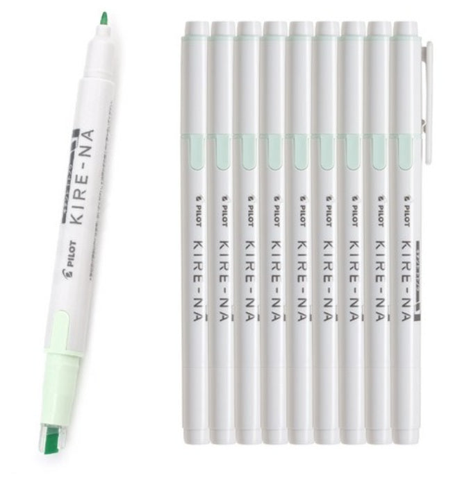 Pilot Kire-Na Highlighter Double end Side tip Pale Color 10pcs