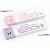 sanrio wireless keyboard mouse set, kuromi and my melody, package