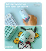 sanrio wireless keyboard mouse set, pochacco cinnamoroll, symmetrical 1200dpi mouse