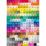 shinhan touch twin tip marker set 6 pastel colors, all color chart