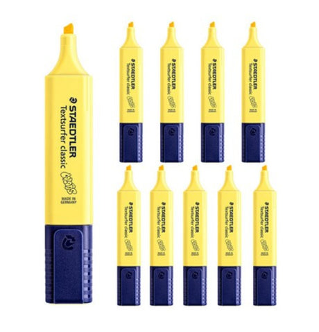 STAEDTLER Textsurfer Classic Highlighter Pastel Yellow (Box of 10) | For bibles that do not bleed | Line marker