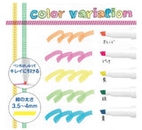 Zebra Highlighters Just Fit Mojiniline WKS22-5C, No bleed 5-color set