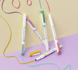 Zebra Mildliner WKT7-5C-OT Relax Color Highlighter 5 Color Set - Mild Iris, Mild Smoke Red, Mild Mimosa Yellow, Mild Mint, Mild Moss Green