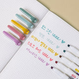 Zebra Mildliner WKT7-5C-OT Relax Color Highlighter 5 Color Set - Mild Iris, Mild Smoke Red, Mild Mimosa Yellow, Mild Mint, Mild Moss Green
