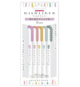 Zebra Mildliner WKT7-5C-OT Relax Color Highlighter 5 Color Set - Mild Iris, Mild Smoke Red, Mild Mimosa Yellow, Mild Mint, Mild Moss Green