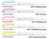 Zebra Mildliner WKT7-5C-YC Pastel Highlighter 5 Color Set - Soda Blue, Lilac, Baby Pink, Honey Orange, Sherbet Yellow