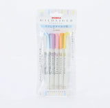 Zebra Mildliner WKT7-5C-YC Pastel Highlighter 5 Color Set - Soda Blue, Lilac, Baby Pink, Honey Orange, Sherbet Yellow